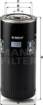 Mann-Filter W 962/47 - Öljynsuodatin www.avaruosad.ee