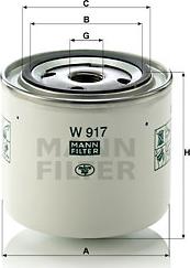 Mann-Filter W 917 - Oil Filter www.avaruosad.ee