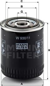 Mann-Filter W 930/11 - Oil Filter www.avaruosad.ee