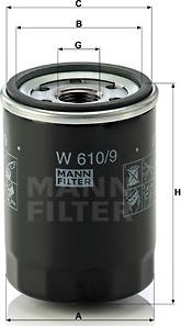 Mann-Filter W 610/9 - Oil Filter www.avaruosad.ee