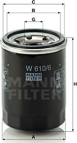 Mann-Filter W 610/6 - Oil Filter www.avaruosad.ee
