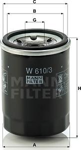 Mann-Filter W 610/3 - Oil Filter www.avaruosad.ee