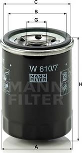 Mann-Filter W 610/7 - Oil Filter www.avaruosad.ee