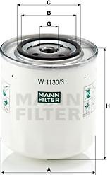 Mann-Filter W 1130/3 - Oil Filter www.avaruosad.ee