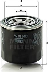 Mann-Filter W 811/80 - Oil Filter www.avaruosad.ee