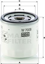 Mann-Filter W 7008 - Oil Filter www.avaruosad.ee