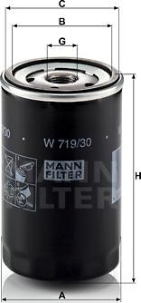 Mann-Filter W 719/30 - Oil Filter www.avaruosad.ee