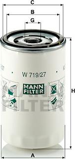 Mann-Filter W 719/27 - Oil Filter www.avaruosad.ee
