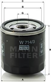 Mann-Filter W 714/3 - Oil Filter www.avaruosad.ee