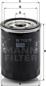 Mann-Filter W 713/19 - Oil Filter www.avaruosad.ee