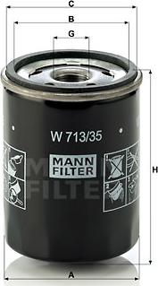 Mann-Filter W 713/35 - Oil Filter www.avaruosad.ee