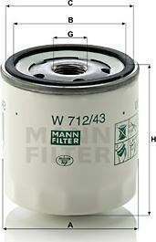 Mann-Filter W 712/43 - Oil Filter www.avaruosad.ee