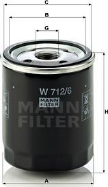 Mann-Filter W 712/6 - Oil Filter www.avaruosad.ee