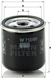 Mann-Filter W 712/80 - Oil Filter www.avaruosad.ee