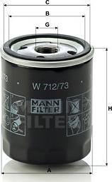 Mann-Filter W 712/73 - Oil Filter www.avaruosad.ee