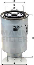 Mann-Filter WK 940/16 x - Fuel filter www.avaruosad.ee