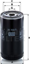 Mann-Filter WK 950/3 - Filtre à carburant www.avaruosad.ee
