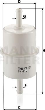 Mann-Filter WK 4002 - Kütusefilter www.avaruosad.ee