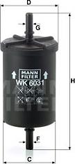 Mann-Filter WK 6031 - Fuel filter www.avaruosad.ee