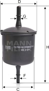 Mann-Filter WK 613/4 - Fuel filter www.avaruosad.ee