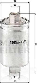 Mann-Filter WK 612/2 - Fuel filter www.avaruosad.ee