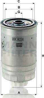 Mann-Filter WK 8034 - Fuel filter www.avaruosad.ee