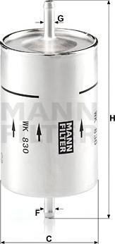 Mann-Filter WK 830 - Fuel filter www.avaruosad.ee