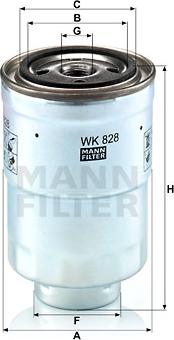 Mann-Filter WK 828 x - Fuel filter www.avaruosad.ee