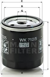 Mann-Filter WK 712/5 - Polttoainesuodatin www.avaruosad.ee