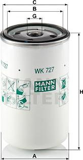 Mann-Filter WK 727 - Fuel filter www.avaruosad.ee