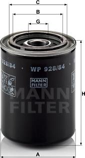 Mann-Filter WP 928/84 - Oil Filter www.avaruosad.ee