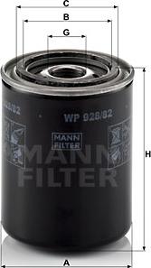 Mann-Filter WP 928/82 - Oil Filter www.avaruosad.ee