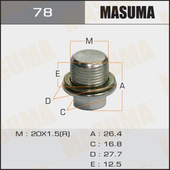 MASUMA 78 - Sealing Plug, oil sump www.avaruosad.ee