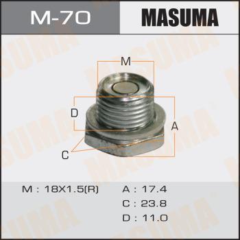MASUMA M-70 - Sealing Plug, oil sump www.avaruosad.ee
