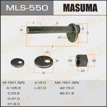 MASUMA MLS-550 - Camber Correction Screw www.avaruosad.ee