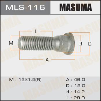 MASUMA MLS-116 - Wheel Stud www.avaruosad.ee