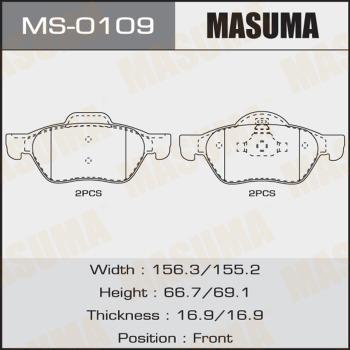 MASUMA MS-0109 - Brake Set, drum brakes www.avaruosad.ee