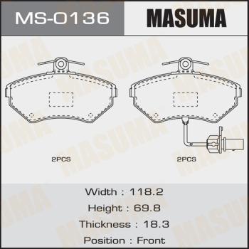 MASUMA MS-0136 - Brake Set, drum brakes www.avaruosad.ee