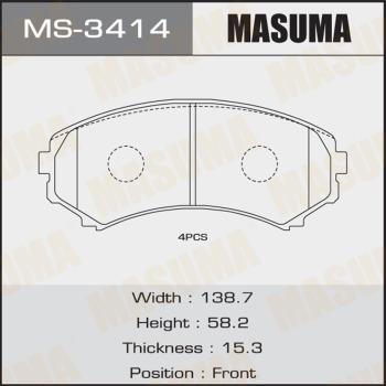 MASUMA MS-3414 - Brake Set, drum brakes www.avaruosad.ee