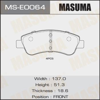 MASUMA MS-E0064 - Brake Set, drum brakes www.avaruosad.ee
