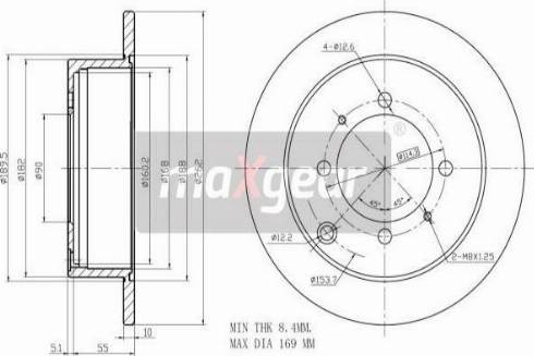 Maxgear 19-2557 - Disco de freno www.avaruosad.ee