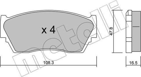 Metelli 22-0246-0 - Brake Pad Set, disc brake www.avaruosad.ee