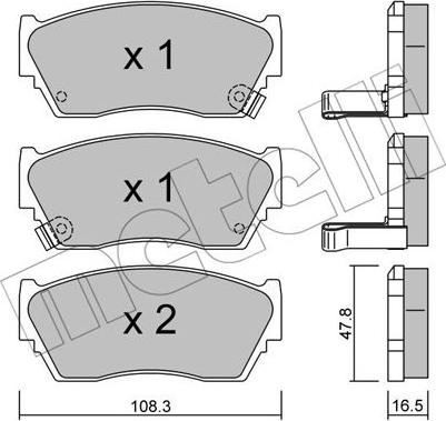 Metelli 22-0246-1 - Brake Pad Set, disc brake www.avaruosad.ee
