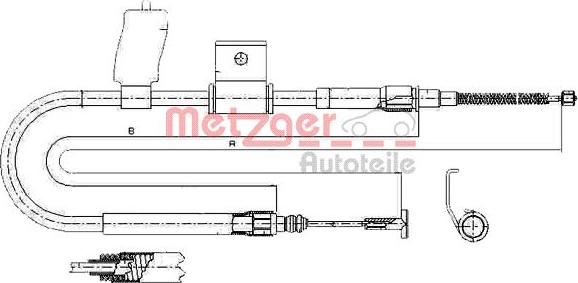 Metzger 631.31 - Трос, стояночная тормозная система www.avaruosad.ee