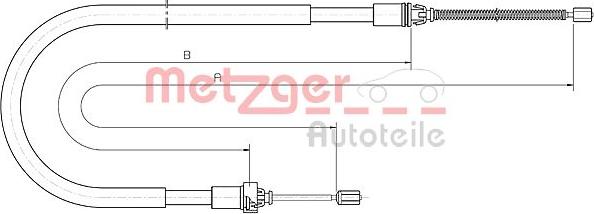 Metzger 10.6033 - Cable, parking brake www.avaruosad.ee