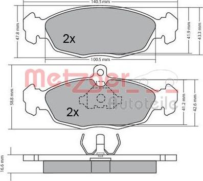 Metzger 1170015 - Brake Pad Set, disc brake www.avaruosad.ee