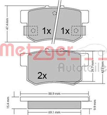 Metzger 1170337 - Bremžu uzliku kompl., Disku bremzes www.avaruosad.ee