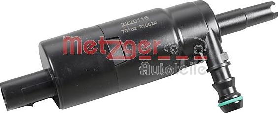 Metzger 2220116 - Water Pump, headlight cleaning www.avaruosad.ee