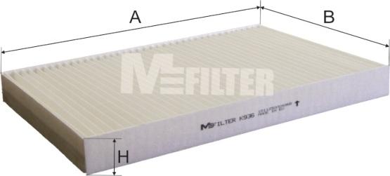 Mfilter K 936 - Filter, interior air www.avaruosad.ee