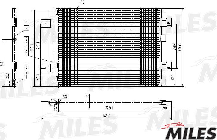 Miles ACCB001 - Condenser, air conditioning www.avaruosad.ee